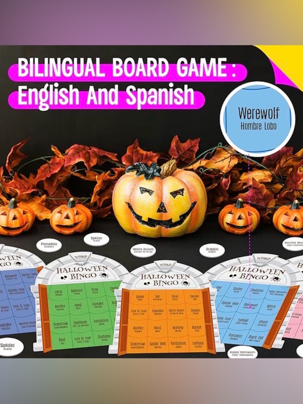 Halloween Bingo Card Set -2-12 players - Picture 7 of 11